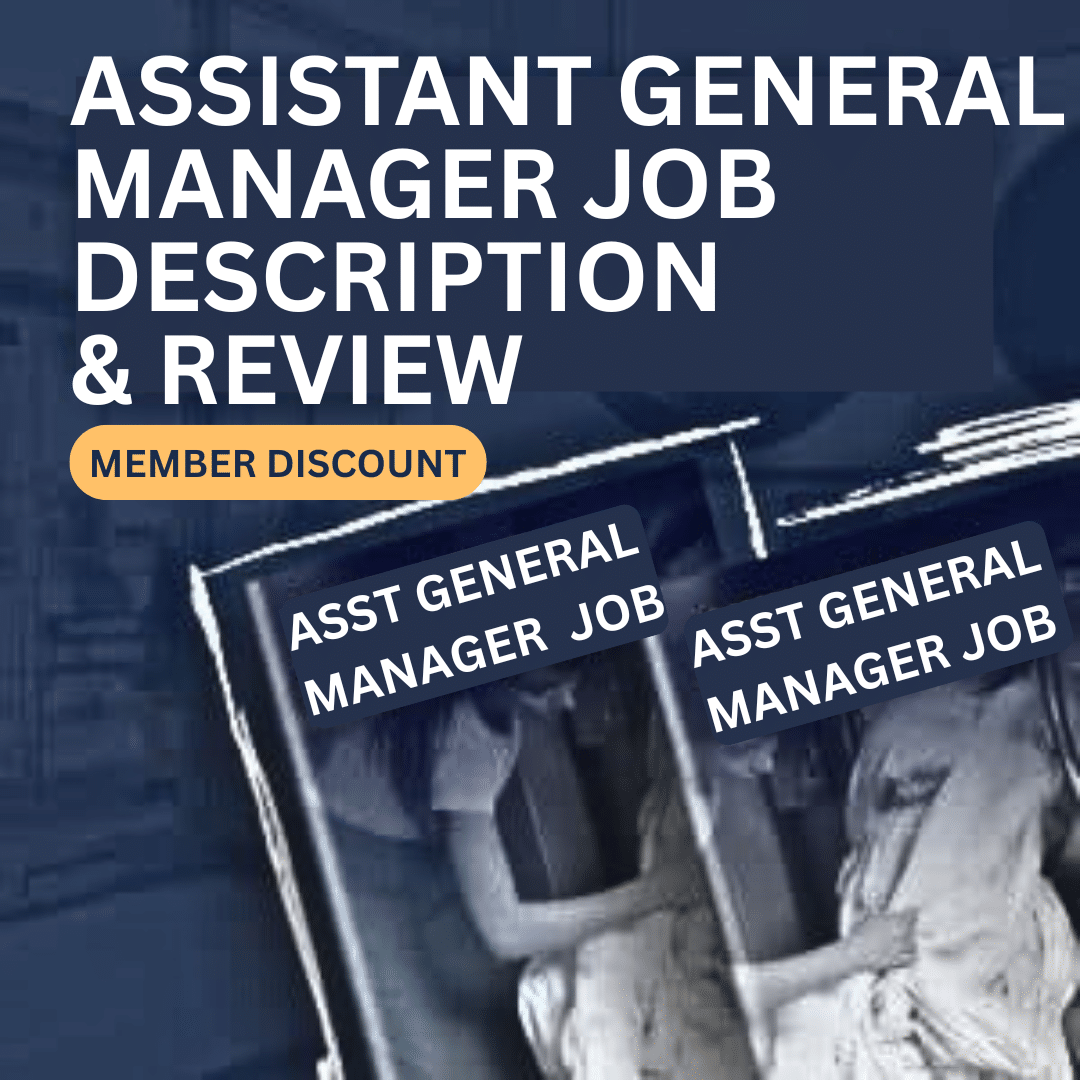 Asst General Manager Job Description